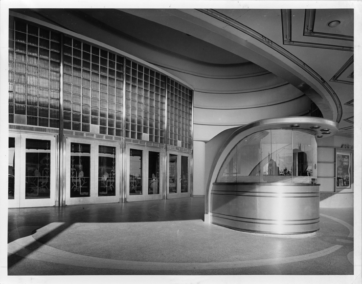 Academy Theater Ticket Booth- Julius Shulman, 1939 - UCLA Library Special Collections original photo in the Getty Museum